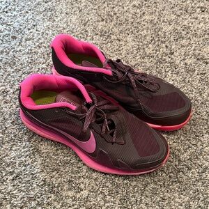 Nike Women's Vapor Pro Deep Burgundy and Pink Athletic Shoes Size 7.5